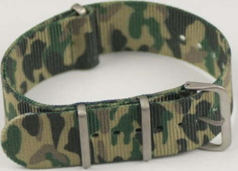 Cinturino-In-Nylon-Universale-Ricambio-Orologio-Larghezza-18mm-Camouflage