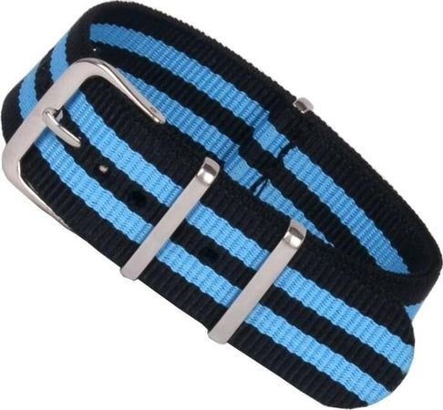 Cinturino In Nylon Universale Ricambio Orologio Larghezza 20mm Blu Azzurro Moda/Uomo/Orologi/Cinturini Trade Shop italia - Napoli, Commerciovirtuoso.it