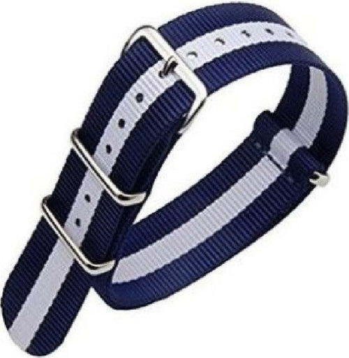 Cinturino In Nylon Universale Ricambio Orologio Larghezza 20mm Blu Bianco Moda/Uomo/Orologi/Cinturini Trade Shop italia - Napoli, Commerciovirtuoso.it