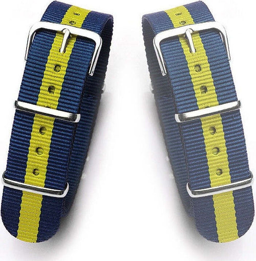Cinturino In Nylon Universale Ricambio Orologio Larghezza 20mm Blu Giallo Moda/Uomo/Orologi/Cinturini Trade Shop italia - Napoli, Commerciovirtuoso.it