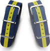 Cinturino-In-Nylon-Universale-Ricambio-Orologio-Larghezza-20mm-Blu-Giallo