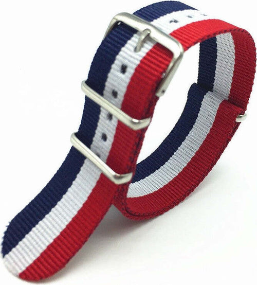 Cinturino-In-Nylon-Universale-Ricambio-Orologio-Larghezza-20mm-Francia