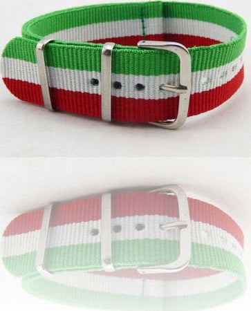 Cinturino-In-Nylon-Universale-Ricambio-Orologio-Larghezza-20mm-Italia