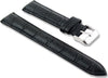 Cinturino-In-Pelle-Universale-Ricambio-Per-Orologio-Larghezza-22mm-Nero
