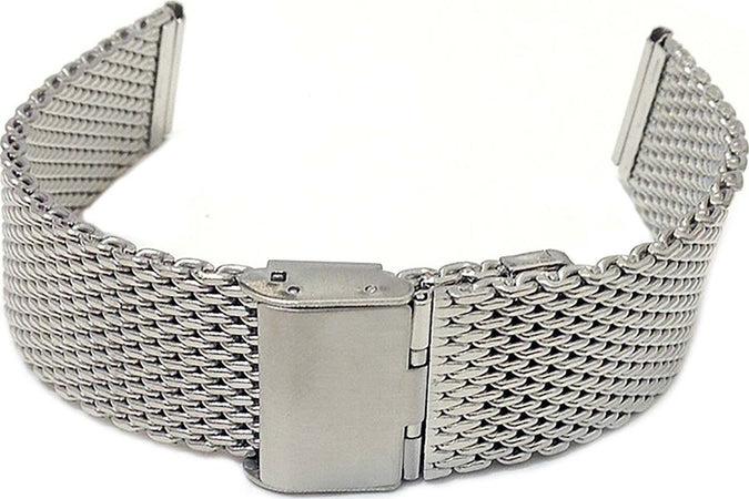 Cinturino Maglia Milano Universale Ricambio Orologio Larg 22mm Silver Moda/Uomo/Orologi/Cinturini Trade Shop italia - Napoli, Commerciovirtuoso.it