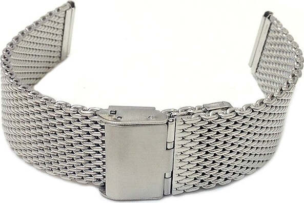 Cinturino-Maglia-Milano-Universale-Ricambio-Orologio-Larg-22mm-Silver