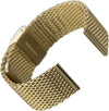 Cinturino-Maglia-Milano-Universale-Ricambio-Orologio-Larghezza-20mm-Oro