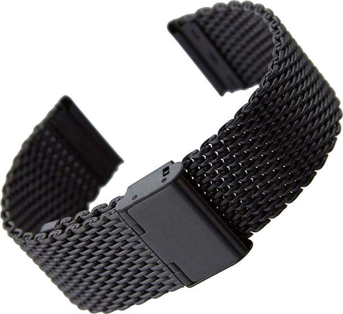 Cinturino Maglia Milano Universale Ricambio Orologio Larghezza 22mm Nero Moda/Uomo/Orologi/Cinturini Trade Shop italia - Napoli, Commerciovirtuoso.it
