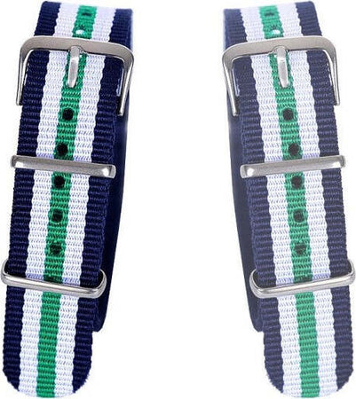 Cinturino Nylon Universale Ricambio Orologio Larghezza 20mm Blu Bian Verd Moda/Uomo/Orologi/Cinturini Trade Shop italia - Napoli, Commerciovirtuoso.it