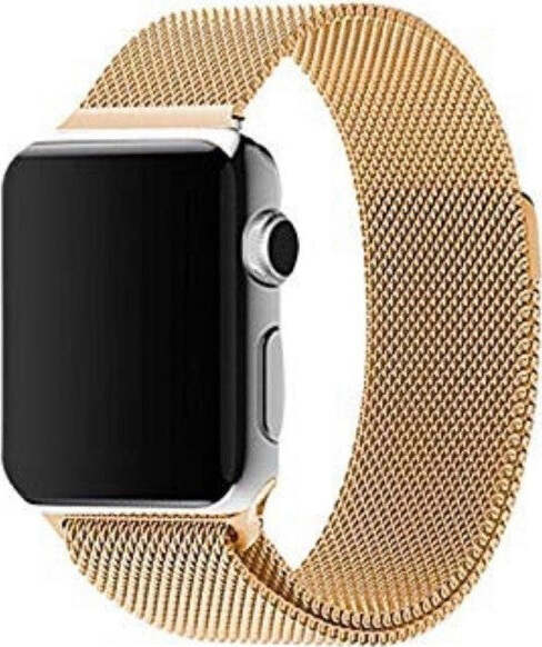 Cinturino-Oro-42mm-Maglia-Milanese-Iwatch-Serie-3/2/1-Chiusura-Magnetica