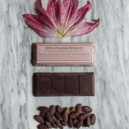 Cioccolato alla Vaniglia | Artigianale - Fatto a mano a Modica, Sicilia | Senza glutine | Bonajuto | 100g