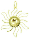 Ciondolo sole stilizzato filigrana oro giallo artigianato sardo