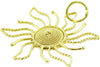 Ciondolo sole stilizzato filigrana oro giallo artigianato sardo