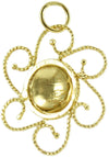 Ciondolo corbula fiore filigrana oro giallo artigianato sardo