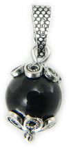 Ciondolo Su Coccu argento con onice nero portafortuna Sardegna