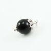 Ciondolo Donna Su Coccu Argento Rodiato Con Onice Nero Ciondolo per Collane Portafortuna Sardegna 15 Mm