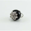 Ciondolo Su Coccu argento rodiato con onice nero portafortuna Sardegna