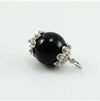 Ciondolo Su Coccu argento rodiato con onice nero portafortuna Sardegna