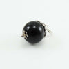Ciondolo Su Coccu argento rodiato con onice nero portafortuna Sardegna