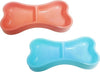 Ciotola-2-Vaschette-A-Forma-Di-Osso-In-Plastica-22x7x4,5cm-Cocker-Cane-Gatto