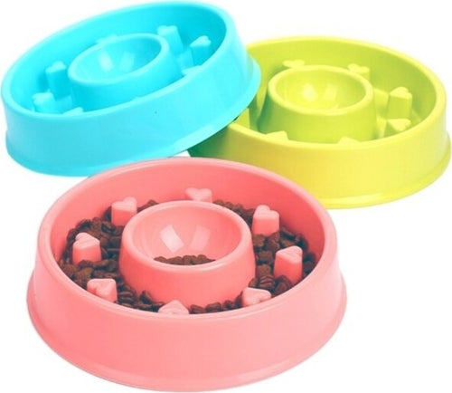 Ciotola-Cuori-Plastica-18,5cm-Cocker-Cane-Gatto-Animali-Mangiatoia-Addestramento