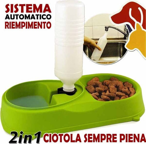 CIOTOLA DOPPIA PER CANI E GATTI 2IN1 CON SISTEMA DI RIEMPIMENTO ACQUA AUTOMATICO Prodotti per animali domestici/Cani/Ciotole e distributori/Ciotole Trade Shop italia - Napoli, Commerciovirtuoso.it