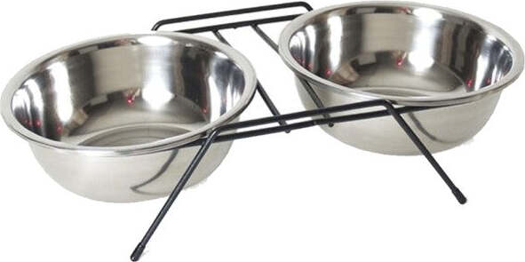 Ciotola Doppia Rialzata Per Cani 2 Per 22cm Con Supporto Cibo Acqua In Metallo Prodotti per animali domestici/Cani/Ciotole e distributori/Ciotole Trade Shop italia - Napoli, Commerciovirtuoso.it