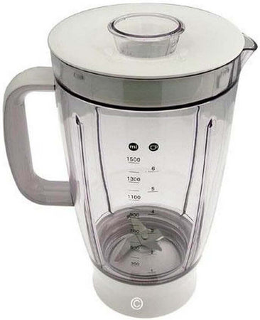 Ciotola frullatore/mixer completa 1,5 l acrilico bianco Robot da cucina e Cuocitutto - KW681153