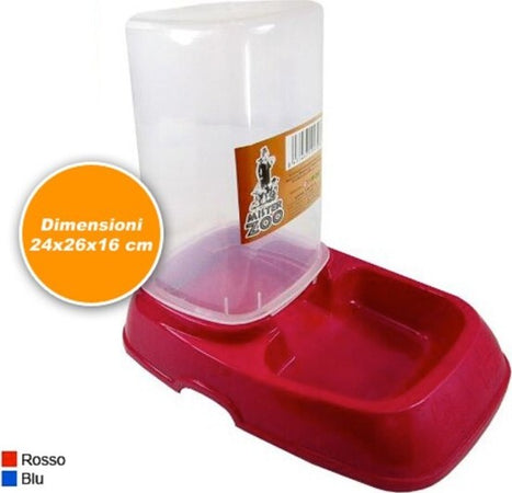 Ciotola-Mangiatoia-Con-Riserva-24x26x16-Cm-Per-Animali-Cani-Gatti-In-Plastica