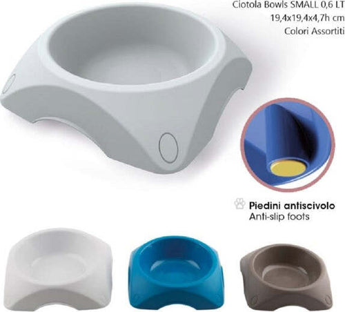 Ciotola-Per-Cane-Small-0,6-Lt-Antiscivolo-Bowl-Vari-Colori-Per-Cani