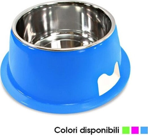 Ciotola-Per-Cani-E-Gatti-In-Metallo-Componibile-19-X-8-Cm-Vari-Colori