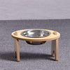 Ciotola-Singola-Rialzata-Per-Cani-Gatti-Con-Base-In-Legno-Per-Animali-Domestici