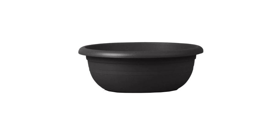 Vaso tondo "Ciotola" in plastica 100% riciclata per piante e fiori da giardino