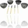 Ciotole Porcellana 4 Coppette +4 Bacchette Bianco Nero Ramen Giapponese Ciotola Cucina > Barattoli e Contenitori Trade Shop italia - Napoli, Commerciovirtuoso.it