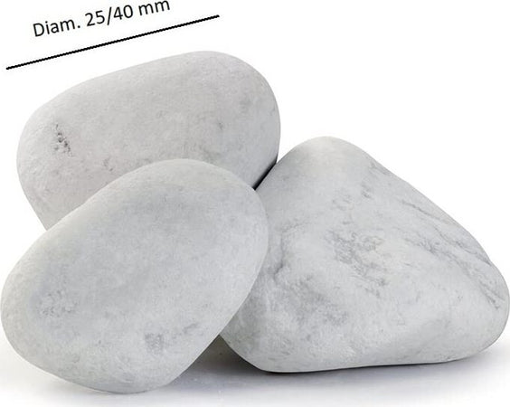 Ciottoli marmo bianco Carrara, sassi decorativi per giardini, 25-40 mm 1 kg Giardino e giardinaggio/Giardinaggio/Terra terricci e pacciami/Terra/Universale Decor Space - Altamura, Commerciovirtuoso.it