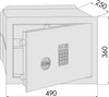 CISA---CASSAFORTE-DGT-A-MURO-CON-COMBINATORE-ELETTRONICO-VISION-49X36X25