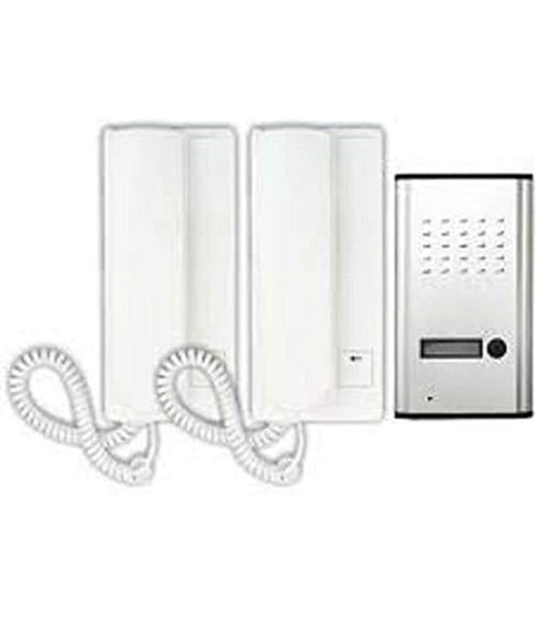 Citofono Esterni Parete Doppia Cornetta Pulsante Apertura Cancello 3208aa Cw593