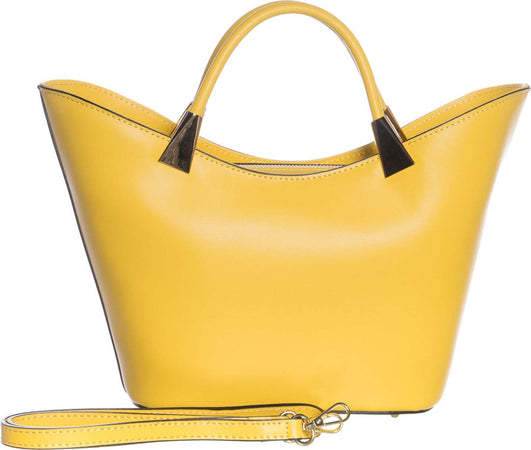 Clara---Borsa-da-Donna-Gialla-In-Vera-Pelle