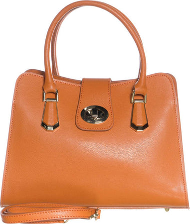 Clara-Bis----Borsa-da-Donna-Arancione-In-Vera-Pelle