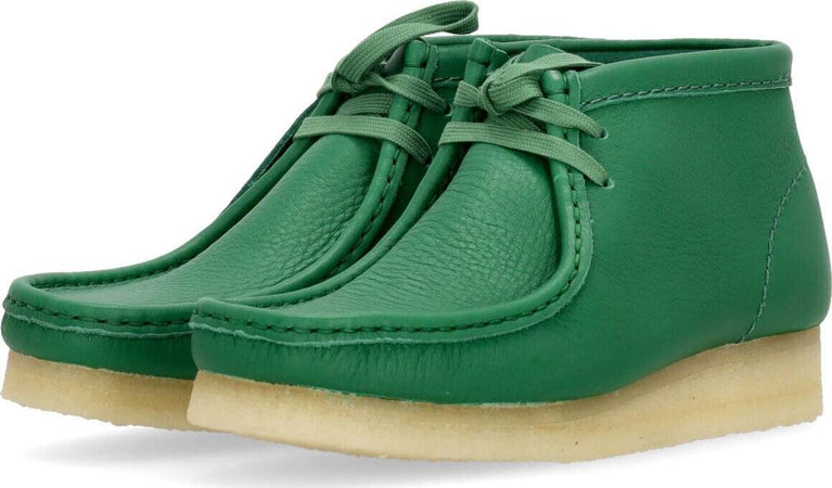 CLARKS-Scarpa-Lifestyle-Donna-W-Wallabee-Boot-Cactus-Green-Leather-da-donna