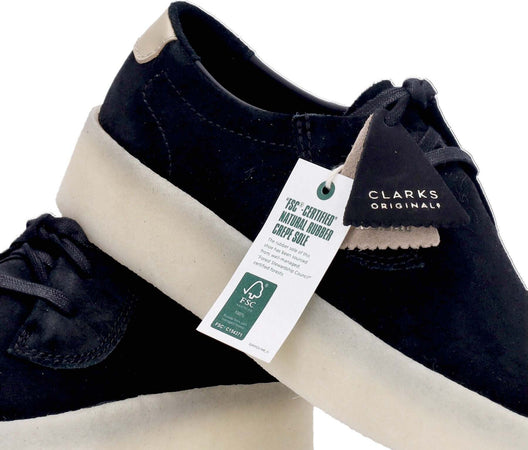 CLARKS-Scarpa-Lifestyle-Uomo-Ashcott-Cup-Black-Suede-da-uomo