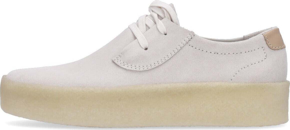 CLARKS-Scarpa-Lifestyle-Uomo-Ashcott-Cup-Off-White-Suede-da-uomo