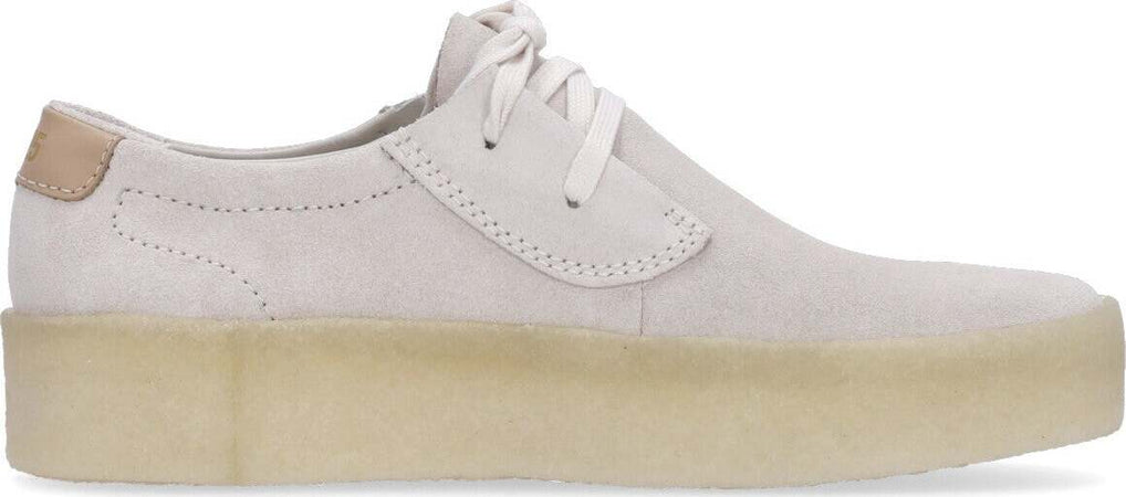 CLARKS-Scarpa-Lifestyle-Uomo-Ashcott-Cup-Off-White-Suede-da-uomo