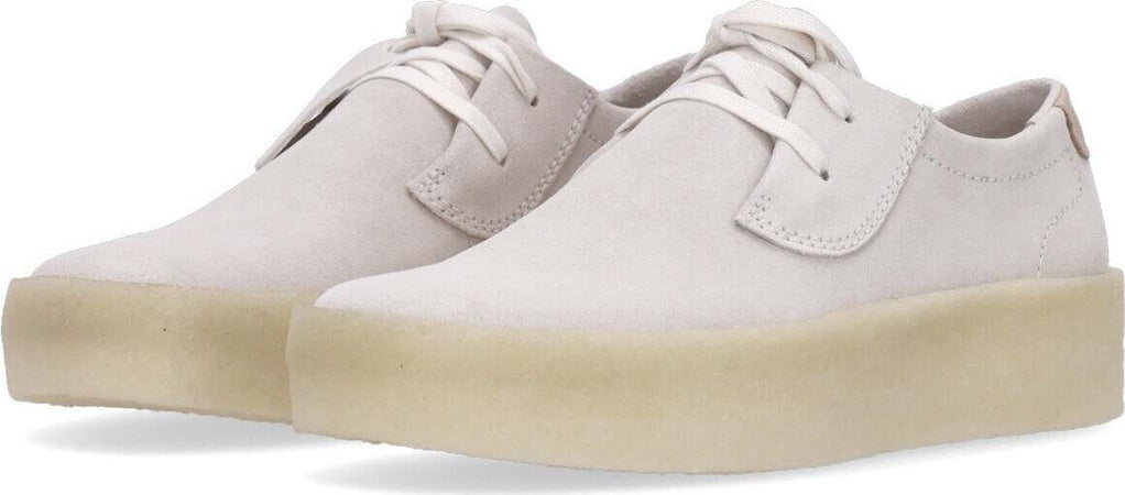 CLARKS-Scarpa-Lifestyle-Uomo-Ashcott-Cup-Off-White-Suede-da-uomo
