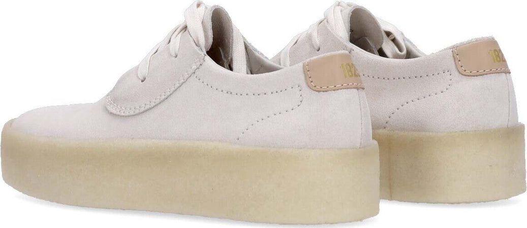 CLARKS-Scarpa-Lifestyle-Uomo-Ashcott-Cup-Off-White-Suede-da-uomo