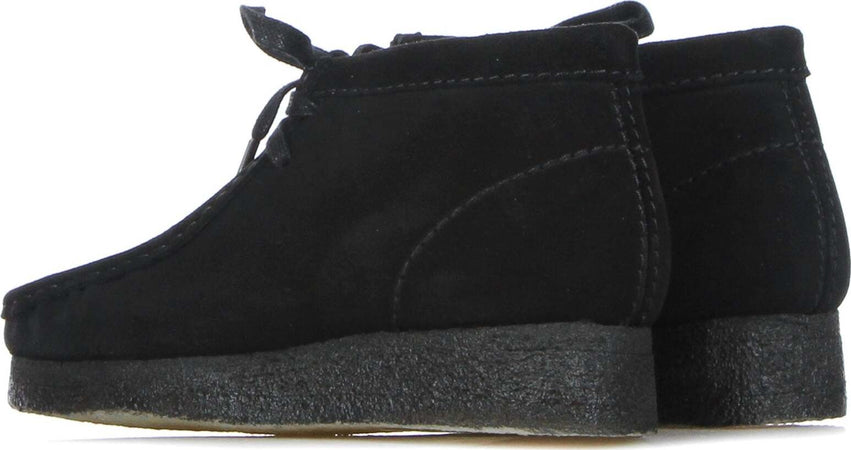 CLARKS-Scarpa-Lifestyle-Uomo-Wallabee-Boot-Black-Suede-da-uomo