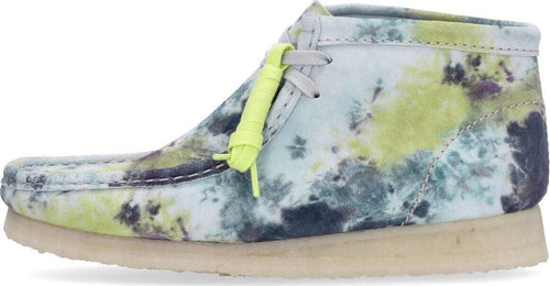 CLARKS-Scarpa-Lifestyle-Uomo-Wallabee-Boot-Turquoise-Tie-Dye-da-uomo