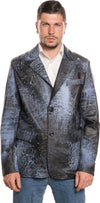 Classic---Giacca-Uomo-Blu-Graffiato-in-vera-pelle