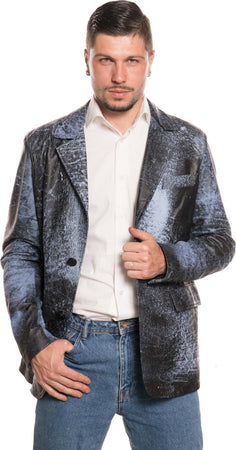 Classic---Giacca-Uomo-Blu-Graffiato-in-vera-pelle