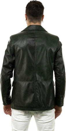 Classic---Giacca-Uomo-Verde-in-vera-pelle